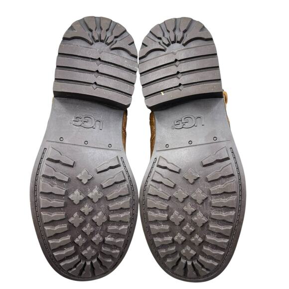 UGG Women’s Blayre II Brown Leather Cuffed Winter Boot Size US 5.5 - Picture 9 of 10